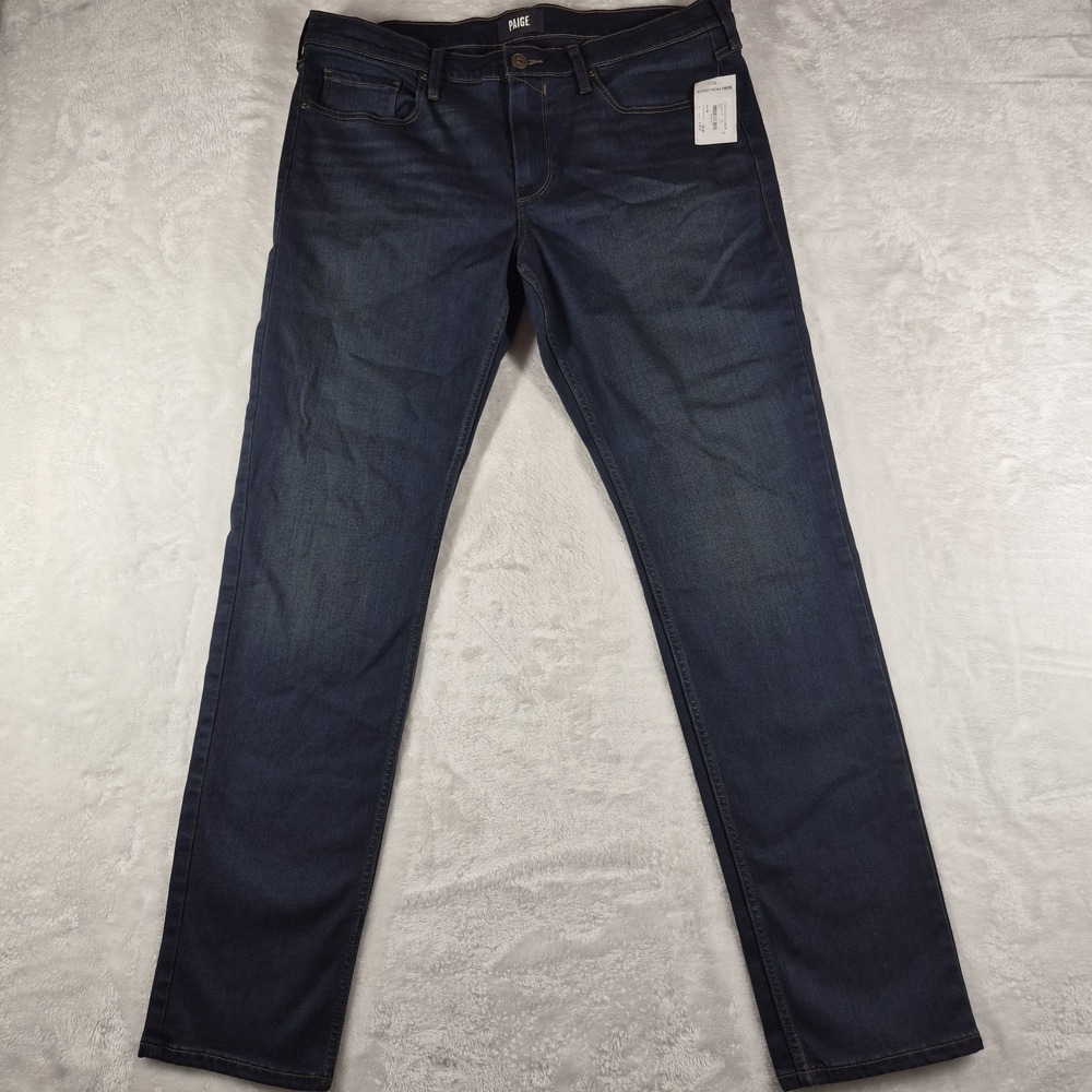 Paige Lennox Jeans Men's 36x33 Blue Denim Slim Fit Stretch Casual Comfort NWT